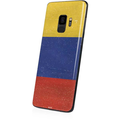Colombia Flag Distressed Galaxy S9 Skin